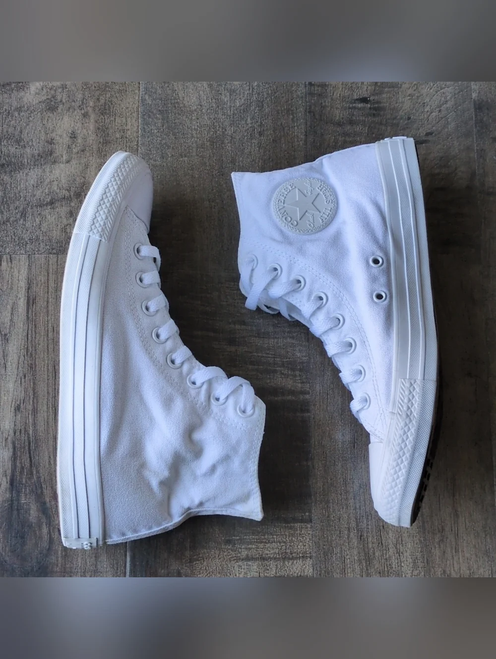 Converse Mens Chuck Taylor All Star High 1U646F White Size 8 - Picture 3 of 10